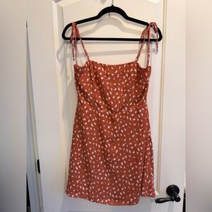 Lola Grace Dry Goods Rust Spaghetti Strap Dress Medium